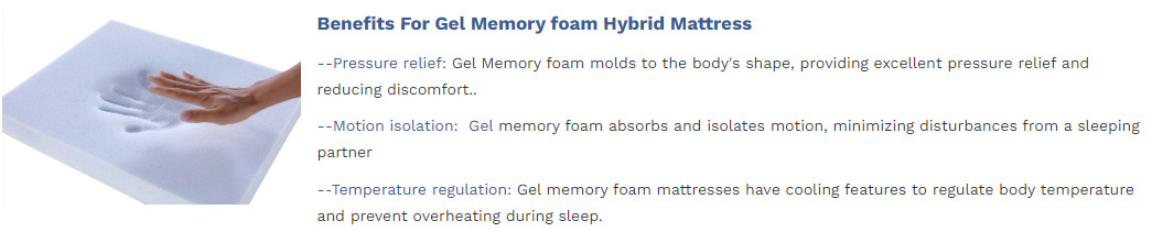 benefit for gel memory foam